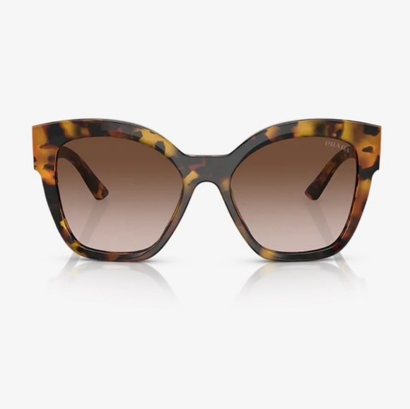 NEW Prada PR 17ZS Sunglasses Honey Tortoise Brown Gradient - Picture 4 of 7